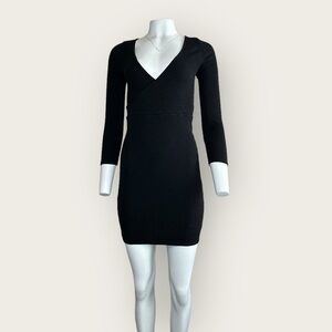 Free People Beach Ribbed Bodycon V-Neck Mini Dress